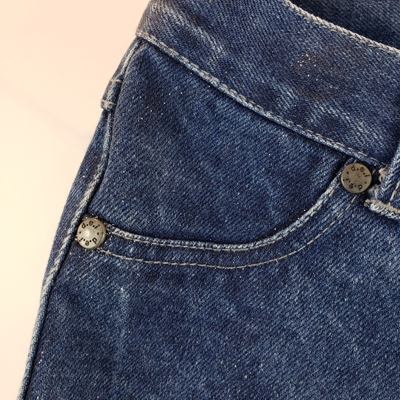 Vintage Y2K D.E.I Glitter Wide Leg Jeans - Picture 8 of 15